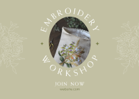 Embroidery Workshop Postcard