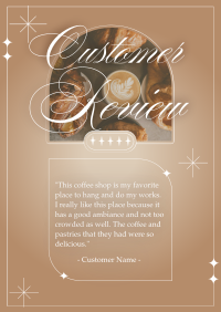 Testimonials Coffee Review Poster