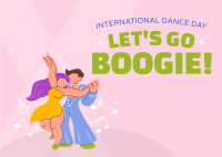 Lets Dance in International Dance Day Postcard