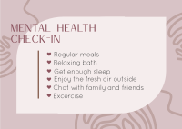 Mental Health Check Postcard