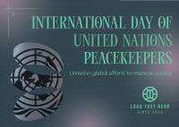 Minimalist Day of United Nations Peacekeepers Postcard