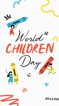 Children Day Doodle Instagram Story Design