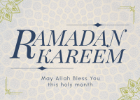 Psychedelic Ramadan Kareem Postcard