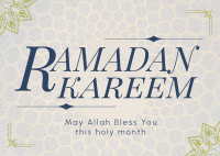 Psychedelic Ramadan Kareem Postcard Design