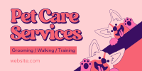 Pet Care Services Twitter Post Design