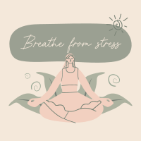 Breathe From Stress Linkedin Post