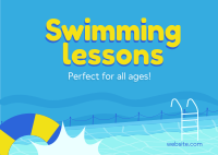 Swimming Lessons Postcard
