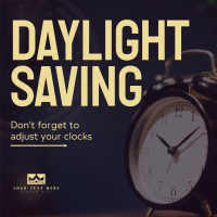 Daylight Saving Reminder Instagram Post