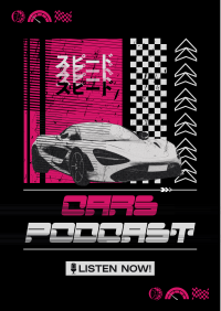 Grunge Car Podcast Flyer