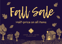 Autumn Leaves Sale Postcard