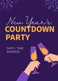 Cheers To New Year Countdown Poster