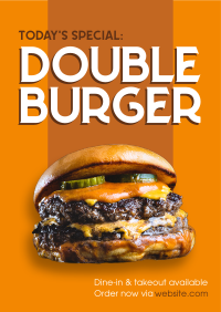 Double Burger Poster