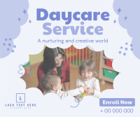 Cloudy Daycare Service Facebook Post