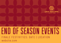 Modern Agnostic Season End Events Postcard