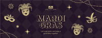 Mardi Gras Masquerade Facebook Cover Image Preview