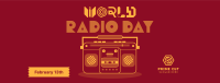 Radio Day Retro Facebook Cover Design