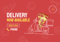 Pizza Delivery Postcard
