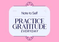 Positive Self Note Postcard Design