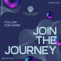 Follow Futuristic Journey Instagram Post Design