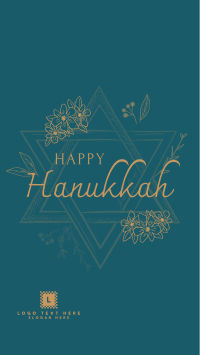 Hanukkah Star Greeting Facebook Story