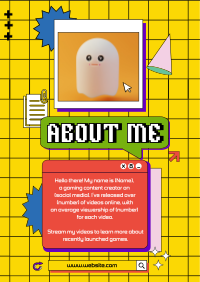 Quirky About Me Gamer  Poster