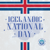 Sparkly Icelandic National Day Linkedin Post