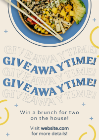 Giveaway Food Bowl Poster