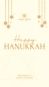 Simple Hanukkah Greeting Instagram Story