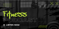 Grunge Fitness Podcast Twitter Post Design