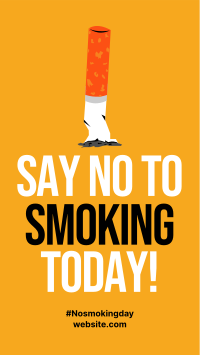 No To Smoking Today Instagram Story