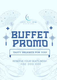 Elegant Oriental Buffet Promo Poster