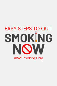 Quit Smoking Now Pinterest Pin Design