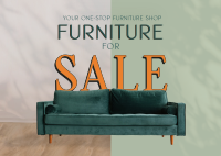 Sofa Furniture Sale Postcard