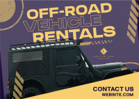 Off-road Vehicle Rentals Postcard