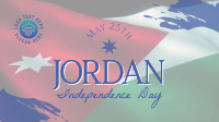 Jordan Independence Flag  Animation