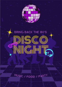 80s Disco Party Poster