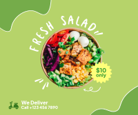 Fresh Salad Delivery Facebook Post