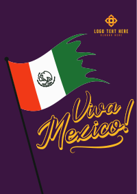 Raise Mexican Flag Poster