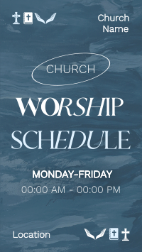 Church Worship Schedule TikTok Video Design