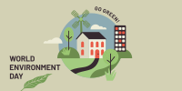 Green Home Environment Day  Twitter Post