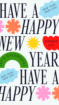 Quirky New Year Greeting Instagram Reel Image Preview