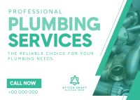 Expert Plumber Service Postcard