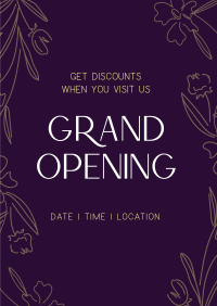 Floral Grand Opening Flyer