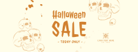 Halloween Skulls Sale Facebook Cover Design