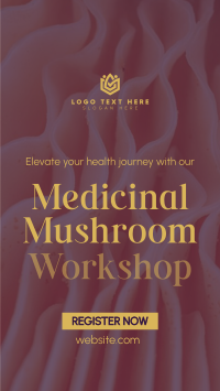 Minimal Medicinal Mushroom Workshop Facebook Story