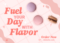 Food Flavor Fuel Postcard Design