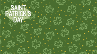 St. Patrick's Clovers Zoom Background