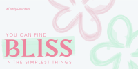 Floral Bliss Twitter Post