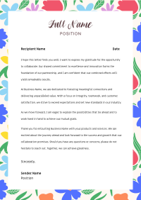 Flora Pattern Letterhead