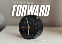 Spring Forward Postcard Design